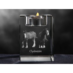 Clydesdale, lustre en cristal avec un cheval, souvenir, décoration, édition limitée, ArtDog