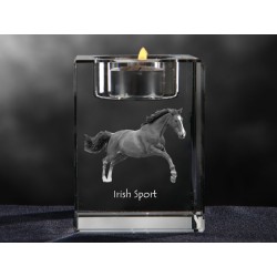 Irlandzki koń sportowy - kryształowy świecznik, wyjątkowy prezent, pamiątka, dekoracja!