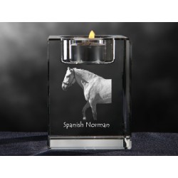 Spanish-Norman horse, Kristall-Kerzenleuchter, Souvenir, Dekoration, limitierte Auflage, ArtDog