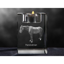 Koń hanowerski - kryształowy świecznik, wyjątkowy prezent, pamiątka, dekoracja!