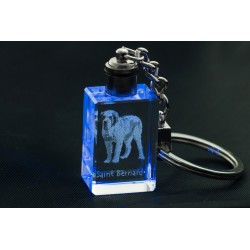 Chien du Saint-Bernard, chien de cristal Porte-clés, Porte-clés, de haute qualité, cadeau exceptionnel