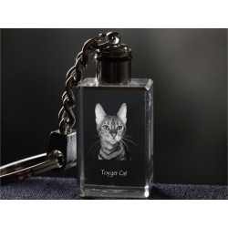 Toyger - kryształowy brelok z wizerunkiem kota