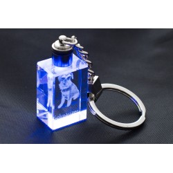 Schnauzer uncropped, Dog Crystal Keyring, Keychain, High Quality, Exceptional Gift