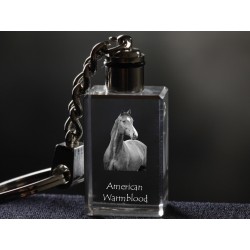 American Warmblood, cavallo di cristallo Portachiavi, portachiavi, di alta qualità, regalo eccezionale
