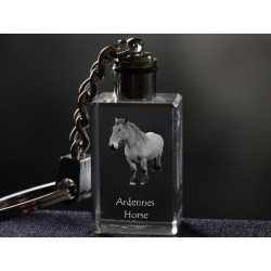 Ardennes horse, Horse Crystal Keyring, Keychain, High Quality, Exceptional Gift