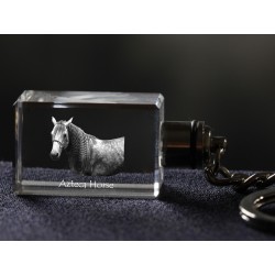 Aztèque, cheval de cristal Porte-clés, Porte-clés, de haute qualité, cadeau exceptionnel