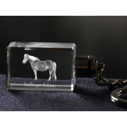 Haflinger, cavallo di cristallo Portachiavi, portachiavi, di alta qualità, regalo eccezionale