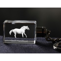 Warmblood Checa, cavallo di cristallo Portachiavi, portachiavi, di alta qualità, regalo eccezionale