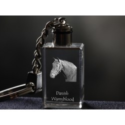 Duński warmblood - kryształowy brelok z wizerunkiem konia