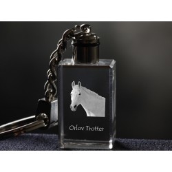 Orlov Trotter, caballo Crystal Llavero, Llavero, alta calidad, regalo excepcional