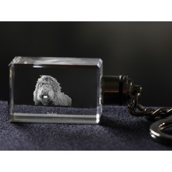 Barbet - kryształowy brelok z wizerunkiem psa