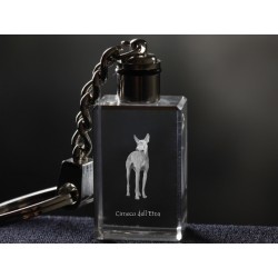 Cirneco dell'Etna, Dog Crystal Keyring, Keychain, High Quality, Exceptional Gift