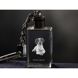Brittany spaniel, Dog Crystal Keyring, Keychain, High Quality, Exceptional Gift