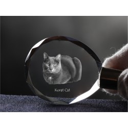 Korat - kryształowy brelok z wizerunkiem kota