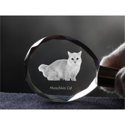 Munchkin - kryształowy brelok z wizerunkiem kota