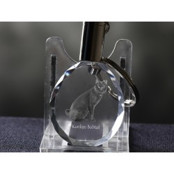 Kurylski bobtail - kryształowy brelok z wizerunkiem kota