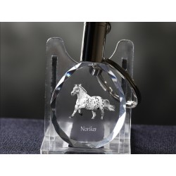 Noriker, cheval de cristal Porte-clés, Porte-clés, de haute qualité, cadeau exceptionnel