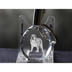 Mastafi hiszpański - kryształowy brelok z wizerunkiem psa