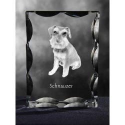 Schnauzer, cristal avec un chien, souvenir, décoration, édition limitée, ArtDog