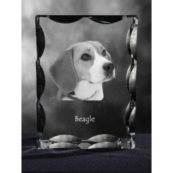 Beagle, cristal avec un chien, souvenir, décoration, édition limitée, ArtDog