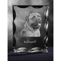 Bullmastiff, cristal avec un chien, souvenir, décoration, édition limitée, ArtDog