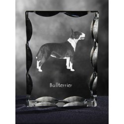 Bull Terrier, cristallo con il cane, souvenir, decorazione, in edizione limitata, ArtDog