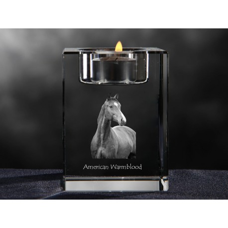 American Warmblood, crystal candlestick with cat, souvenir, decoration, limited edition, Collection
