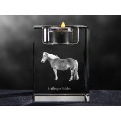 Haflinger - kryształowy świecznik, wyjątkowy prezent, pamiątka, dekoracja!