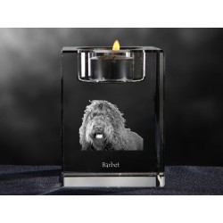 Barbet, crystal candlestick with dog, souvenir, decoration, limited edition, Collection