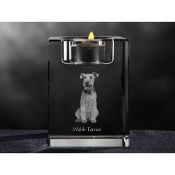 Welsh Terrier, lustre en cristal avec un chien, souvenir, décoration, édition limitée, ArtDog