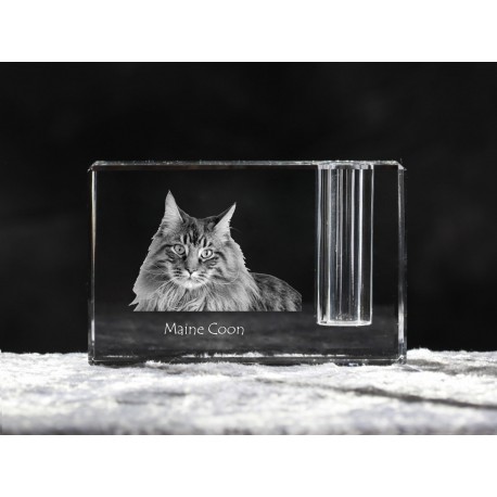 Maine-Coon-Katze, Stifthalter mit Katze, Souvenir, Dekoration, limitierte Auflage, ArtDog