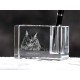 Maine Coon, crystal pen holder with cat, souvenir, decoration, limited edition, Collection