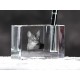 Abyssinian cat, crystal pen holder with cat, souvenir, decoration, limited edition, Collection