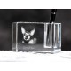 Cornish Rex, porta penna di cristallo con il gatto, souvenir, decorazione, in edizione limitata, ArtDog