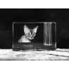 Devon rex, Titular de la pluma de cristal con el gato, recuerdo, decoración, edición limitada, ArtDog