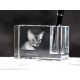 Devon rex, crystal pen holder with cat, souvenir, decoration, limited edition, Collection
