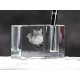Kot balinese - kryształowy stojak na długopis z wizerunkiem kota, pamiątka, dekoracja, kolekcja.