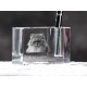 Kot brytyjski długowłosy - kryształowy stojak na długopis z wizerunkiem kota, pamiątka, dekoracja, kolekcja.
