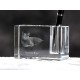 Russian Blue, crystal pen holder with cat, souvenir, decoration, limited edition, Collection