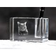 Chartreux, Titular de la pluma de cristal con el gato, recuerdo, decoración, edición limitada, ArtDog