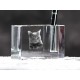 Certosino, porta penna di cristallo con il gatto, souvenir, decorazione, in edizione limitata, ArtDog
