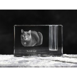 Korat, porte-plume en cristal avec un chat, souvenir, décoration, édition limitée, ArtDog