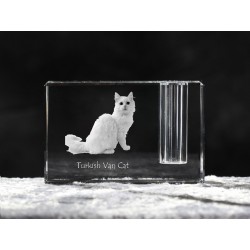 Turkish Van, crystal pen holder with cat, souvenir, decoration, limited edition, Collection