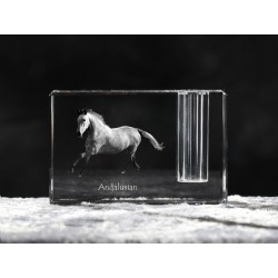 Andalusian, crystal pen holder with horse, souvenir, decoration, limited edition, Collection