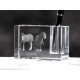 Porta penna di cristallo con il cavallo, souvenir, decorazione, in edizione limitata, ArtDog