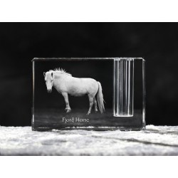 Fjord (cheval), porte-plume en cristal avec un cheval, souvenir, décoration, édition limitée, ArtDog