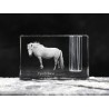 Fjord horse , crystal pen holder with horse, souvenir, decoration, limited edition, Collection