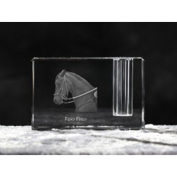 Paso Fino, porte-plume en cristal avec un cheval, souvenir, décoration, édition limitée, ArtDog