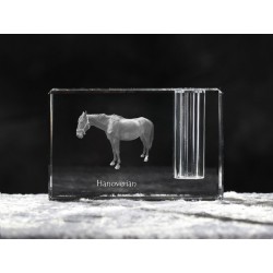 Hanovrien, porte-plume en cristal avec un cheval, souvenir, décoration, édition limitée, ArtDog