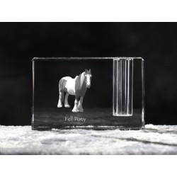 Fell, Titular de la pluma de cristal con el caballo, recuerdo, decoración, edición limitada, ArtDog